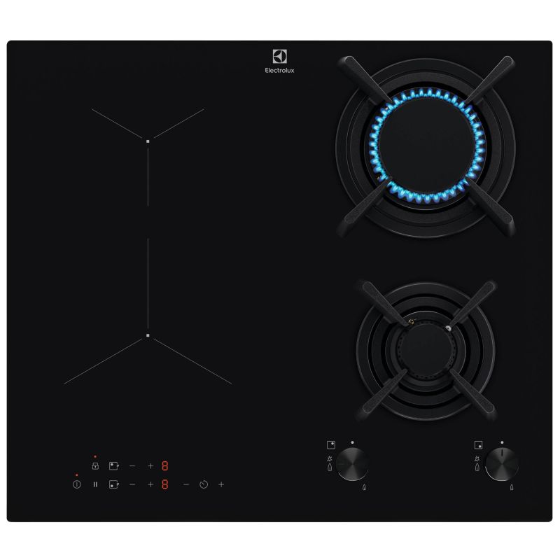 TABLE MIXTE ELECTROLUX ENCASTRABLE 2gaz 2ind 60cm Cdes Front KDI640713K