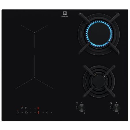 TABLE MIXTE ELECTROLUX ENCASTRABLE 2gaz 2ind 60cm Cdes Front KDI640713K