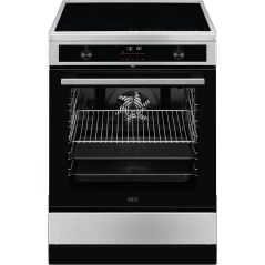 CUISINIERE DESSUS INDUCTION AEG MENAGER 60x60 4ind Pyro 73l A+ H2h Ino CIB6490APM