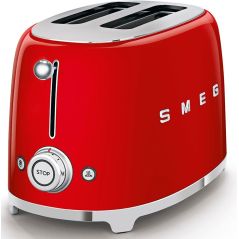 GRILLE PAIN TOASTER SMEG PEM Toaster 950w 2fentes Rouge TSF 01 RDEU
