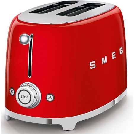 GRILLE PAIN TOASTER SMEG PEM Toaster 950w 2fentes Rouge TSF 01 RDEU