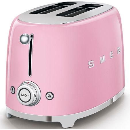 GRILLE PAIN TOASTER SMEG PEM Toaster 950w 2fentes Rose TSF 01 PKEU