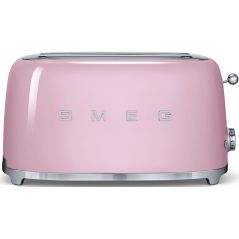 GRILLE PAIN TOASTER SMEG PEM 2fentes Xtra Larges 9prog Rose TSF 02 PKEU