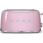 GRILLE PAIN TOASTER SMEG PEM 2fentes Xtra Larges 9prog Rose TSF 02 PKEU