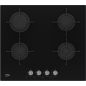 TABLE VERRE BEKO MENAGER 4gaz 60cm Manettes Noir HILG 64221 S