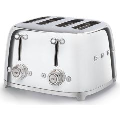 GRILLE PAIN TOASTER SMEG PEM Toaster 4tr 4fentes Chrome Mat TSF 03 SSEU