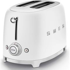 GRILLE PAIN TOASTER SMEG PEM Toaster2tr 9prog Blanc Mat TSF01WHMEU