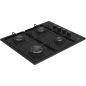 TABLE GAZ BEKO MENAGER 4gaz 60cm Cdes Lat Email Noir HIGG64123SB