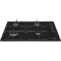 TABLE GAZ BEKO MENAGER 4gaz 60cm Cdes Lat Email Noir HIGG64123SB