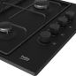 TABLE GAZ BEKO MENAGER 4gaz 60cm Cdes Lat Email Noir HIGG64123SB