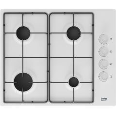 TABLE GAZ BEKO MENAGER 4gaz 60cm Cdes Lat Email Blanc HIGG64123SW