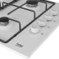 TABLE GAZ BEKO MENAGER 4gaz 60cm Cdes Lat Email Blanc HIGG64123SW