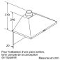 HOTTE DECOR BOSCH ENCASTRABLE Ser2 Mur Pyram 60cm 365m3 66db DWP 64 BC 60