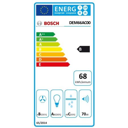HOTTE TIROIR ET ESCAMOTABLE BOSCH ENCASTRABLE Ser2 60cm 625m3 70db B Silver DEM66AC00