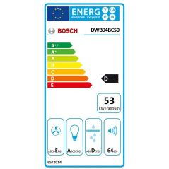 HOTTE DECOR BOSCH ENCASTRABLE Ser2 90cm 330m3 64db D Inox DWB 94 BC 50