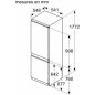 REFRIGERATEUR INTEGRE COMB BOSCH ENCASTRABLE S2 267l 184+83 H177,2l54,1 35d KIV865SE0