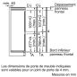 REFRIGERATEUR INTEGRE COMB BOSCH ENCASTRABLE S2 267l 184+83 H177,2l54,1 35d KIV865SE0