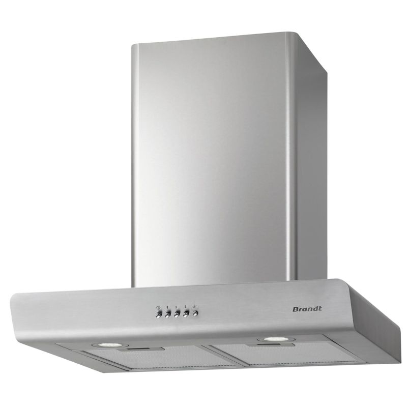 HOTTE DECOR BRANDT ENCASTRABLE Mur 60cm 593m3 68db B Inox BHB 6602 X