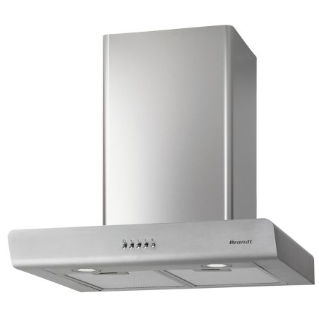 HOTTE DECOR BRANDT ENCASTRABLE Mur 60cm 593m3 68db B Inox BHB 6602 X