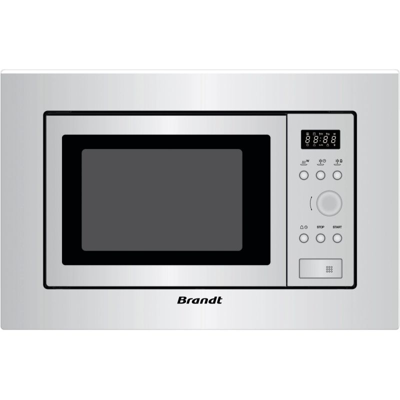 MICRO ONDES MONO FONCTION ENCA BRANDT ENCASTRABLE 17l 700w Quattropulse Inox BMS 6112 X