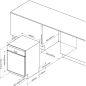 LAVE VAISSELLE INTEGRE 60CM BRANDT ENCASTRABLE 14c 6prg 4t 44db Ddif DB Blanc BDB424LW