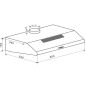 HOTTE VISIERE BRANDT ENCASTRABLE Visiere 60cm 322m3 62db C Blan BHC9602W