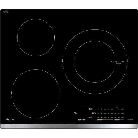 TABLE A INDUCTION SAUTER 3z 60cm 7,2kw Eco 3min Noirin SPI 4360 X