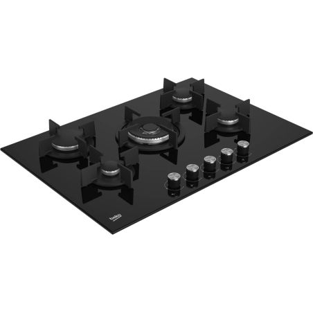 TABLE VERRE BEKO MENAGER 4gaz + 1wok 75cm Cdes Front No HILW 75222 S