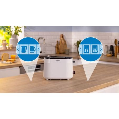 GRILLE PAIN TOASTER BOSCH PAM Mymoment 950w 2fentes Blanc TAT2M121