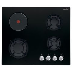 TABLE MIXTE AIRLUX 3gaz+1elec 60cm 1,5kw Fonte V AV 647 HBK
