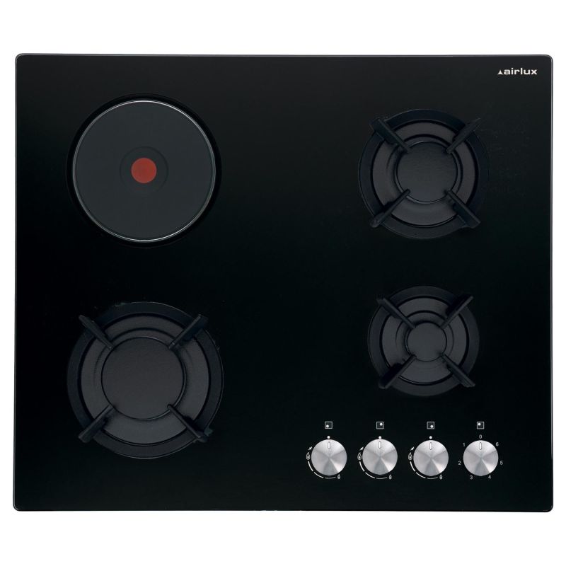 TABLE MIXTE AIRLUX 3gaz+1elec 60cm 1,5kw Fonte V AV 647 HBK