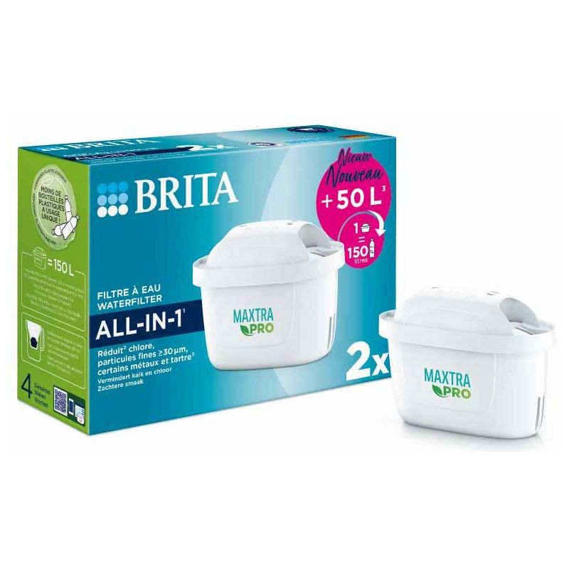 CARTOUCHE ET ACCESSOIRE CARAFE BRITA Maxtra Pro Pack 2 Filtres Eau 1050413