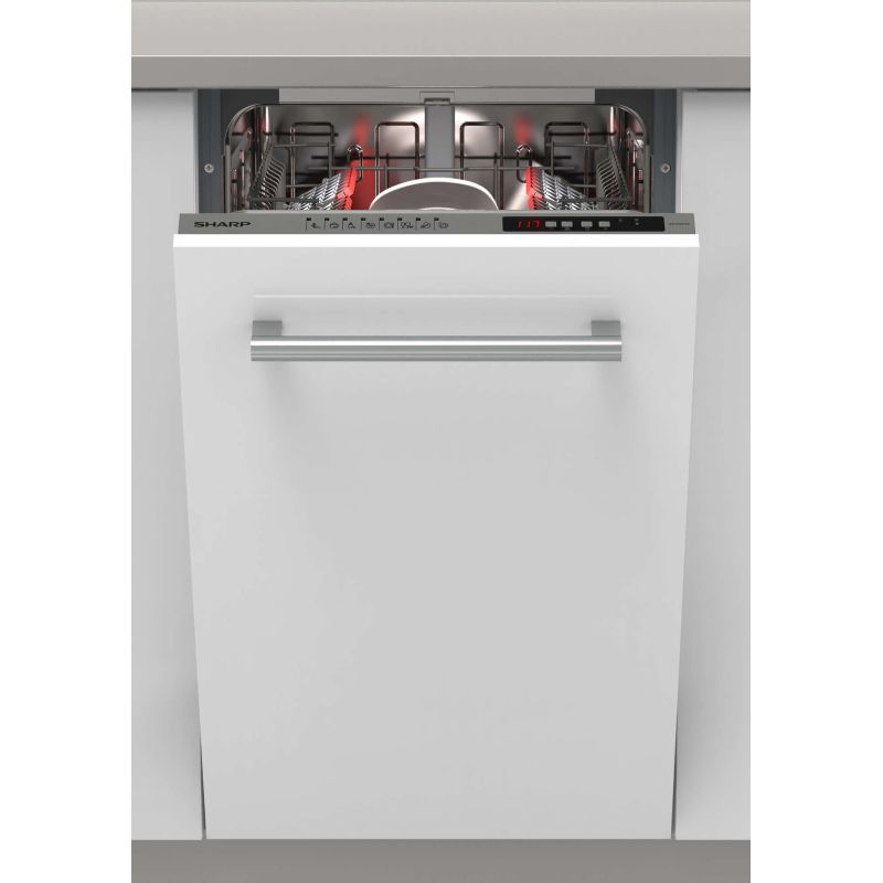 LAVE VAISSELLE TT INTEGRE 45CM SHARP 10c 8pr Ddif 47db EC QWI1GI47EX