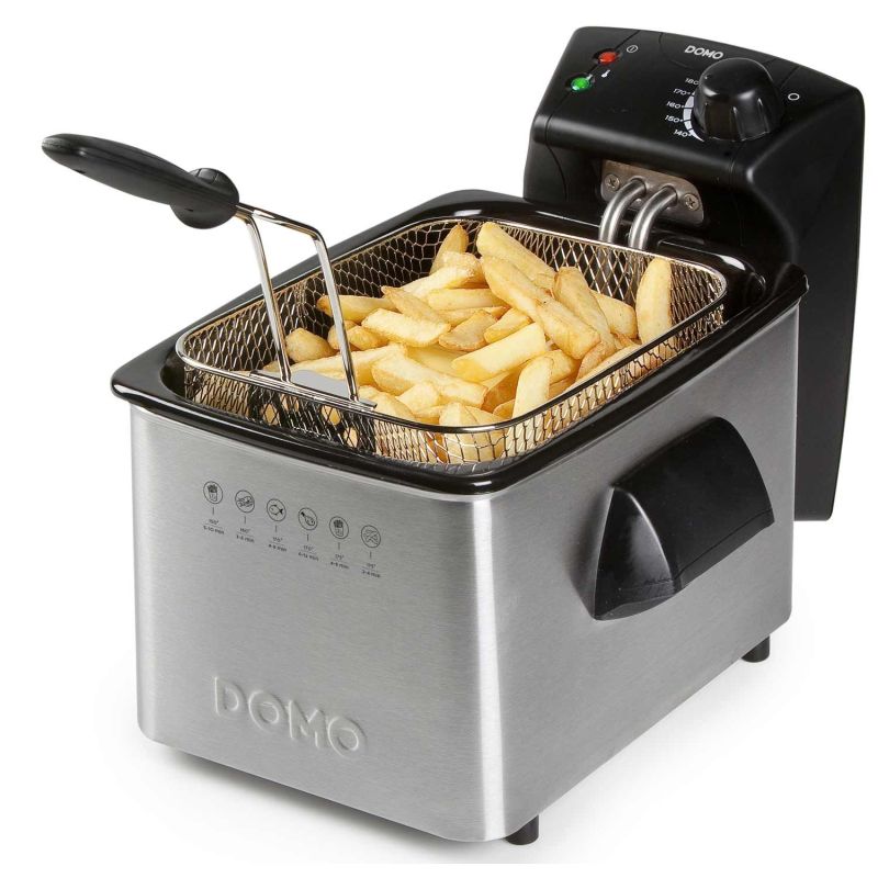 FRITEUSE CLASSIQUE DOMO 2200w 3l Cuve Amov Thermost Hu DO464FR