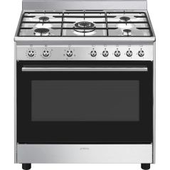 PIANO CUISSON DESSUS GAZ SMEG GAMME ELITE 90cm 5gaz Mf 115l Vapor Clean CX90GM