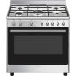 PIANO CUISSON DESSUS GAZ SMEG GAMME ELITE 90cm 5gaz Mf 115l Vapor Clean CX90GM
