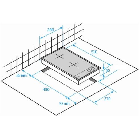 DOMINO INDUCTION BEKO MENAGER 2ind 30cm 3600w 2boost Sens No HDMI 32400 DT