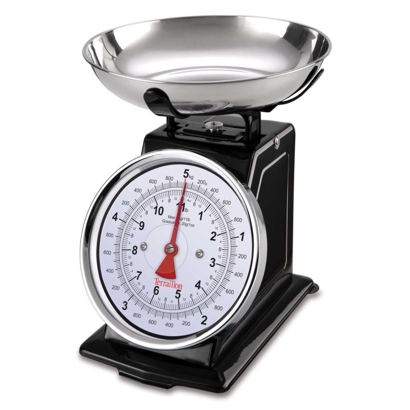 BALANCE DE CUISINE TERRAILLON 5kg 20gr Meca Retro Noir TRAD500DUALNOIRE