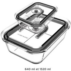 ACCESSOIRE APPAREIL MISE SOUS RIVIERA Kit 2 Boites Verre Ppsv 760 PSV960