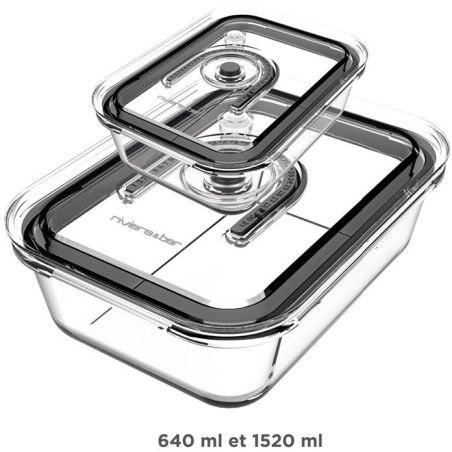 ACCESSOIRE APPAREIL MISE SOUS RIVIERA Kit 2 Boites Verre Ppsv 760 PSV960