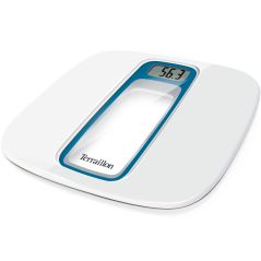 BALANCE PESE PERSONNE TERRAILLON 160kg 100g Lcd Verreabs Bleu WINDOW BLUE SILVER