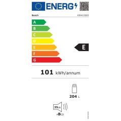 REFRIGERATEUR INTEGRE 1 PORTE BOSCH ENCASTRABLE S2 Ttut 204l H122,5l56 35db EB KIR415SE0