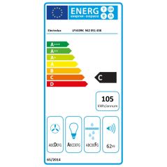 HOTTE DECOR ELECTROLUX ENCASTRABLE Mur Incli 90cm 440m3 H2h 62db LFV439K