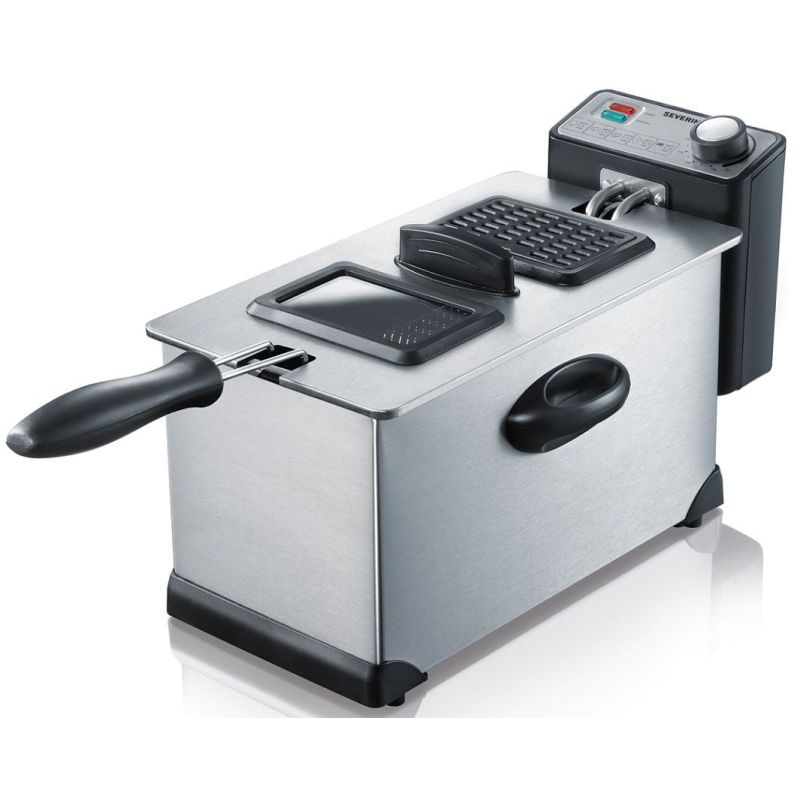 FRITEUSE CLASSIQUE SEVERIN 2000w 3l 0,4kg Cuve Ix Inox FR 2431