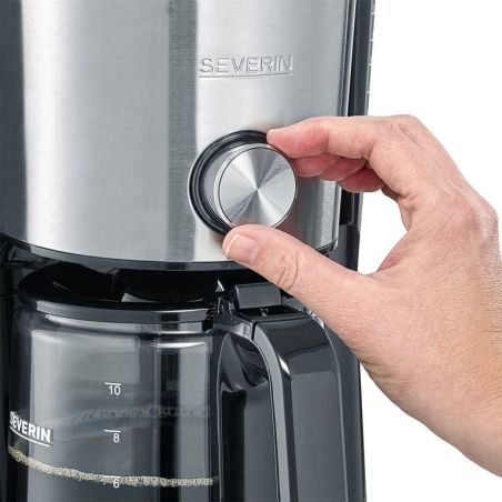 CAFETIERE FILTRE SEVERIN 8t 1000w Type Switch Inoxnoir KA 4845
